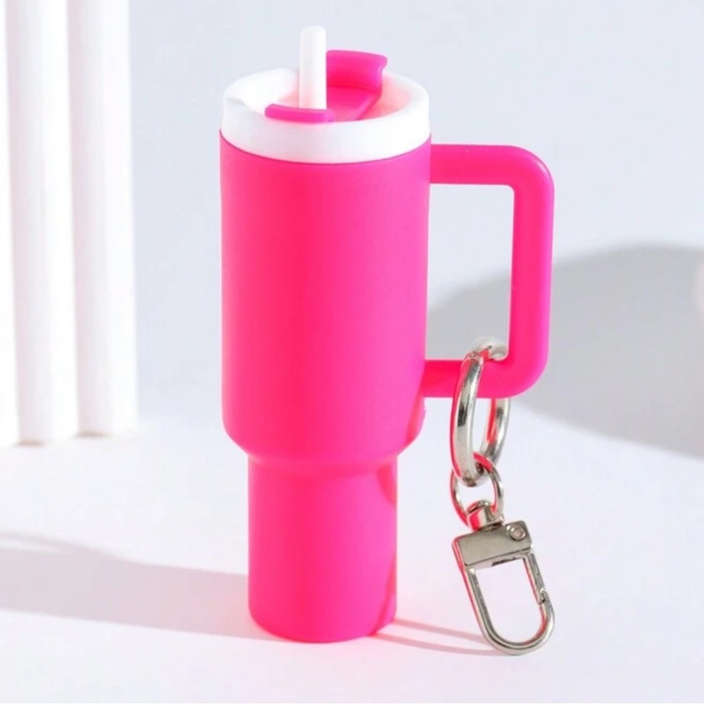 Pink Tumbler Keychain